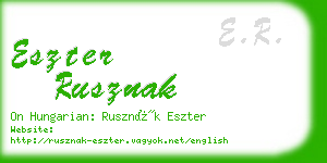 eszter rusznak business card